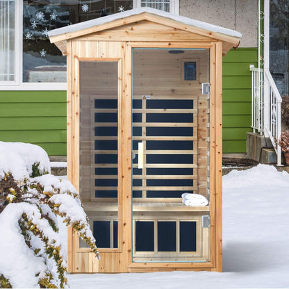 Vexa 2-Person Outdoor Infrared Sauna With Bluetooth Audio And LED Lighting (SAK28694)
