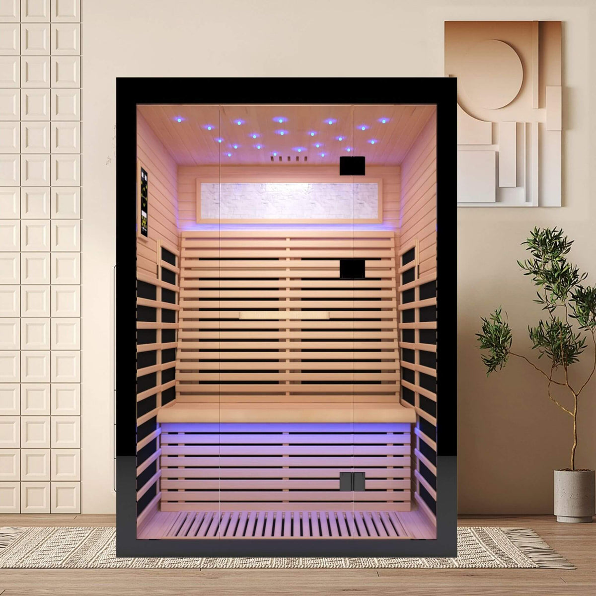 Vapor Luxury 2-Person Canadian Hemlock Wood Far Infrared Home Sauna (SAK56874)