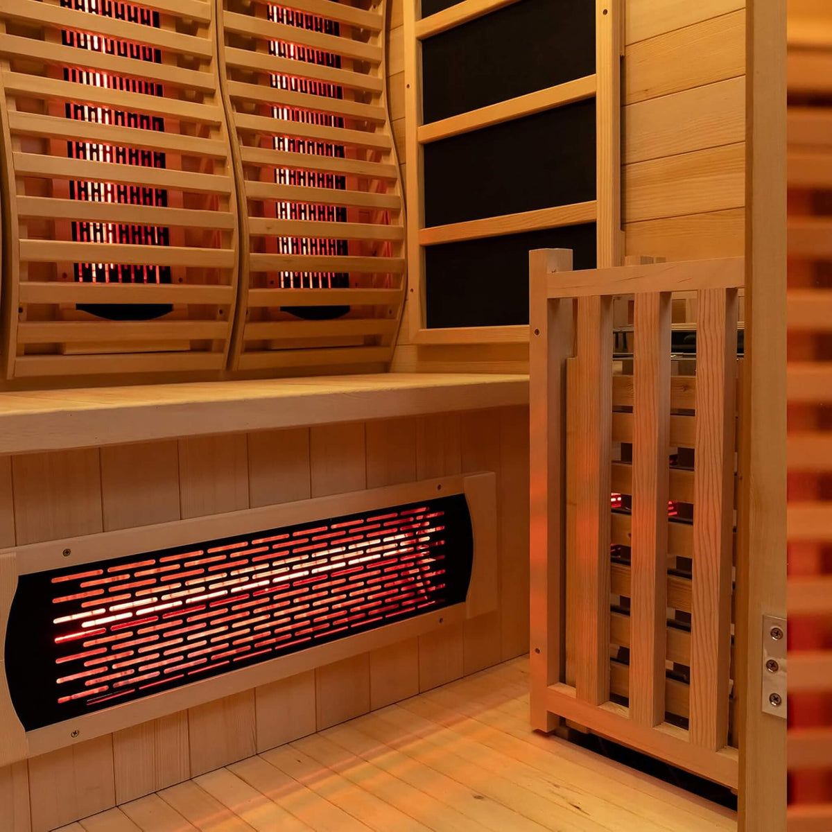 Luma 2-Person Indoor Hybrid Sauna Room With Infrared And 3.5KW Steam Heater [Made-To-Order] (SAK83750)
